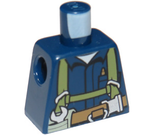 LEGO Donkerblauw Minifiguur Torso zonder armen met Tooling Riem en Belts Decoratie (973)