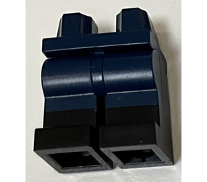 LEGO Donkerblauw Minifigure Heupen en benen met Zwart Boots (21019 / 77601)