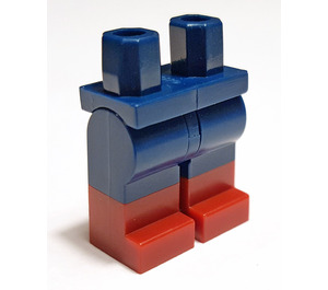 LEGO Dunkelblau Minifigure Hüften und Beine mit Dark rot Boots (3815 / 21019)
