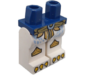 LEGO Blu scuro Minifigure Fianchi e gambe con Gold Cintura e Knee Covers e Giallo Talons (13015 / 14368)