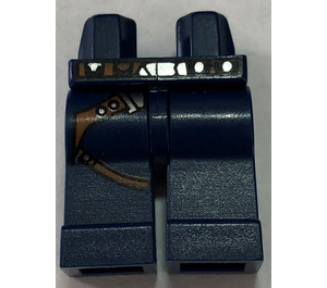 LEGO Dark Blue Minifigure Hips and Legs with Gunbelt Pattern (48335 / 84418)