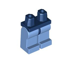 LEGO Dunkelblau Minifigur Hüften mit Mittelblau Beine (3815 / 73200)