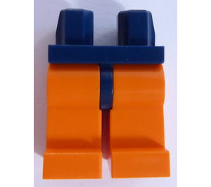 LEGO Bleu foncé Minifigure Les hanches avec Orange Jambes (3815 / 73200)