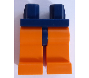 LEGO Tummansininen Minihahmo Lonkat jossa Oranssi Jalat (3815 / 73200)