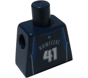 LEGO Ciemny niebieski Minifigurka NBA Tułów z NBA Dallas Mavericks #41