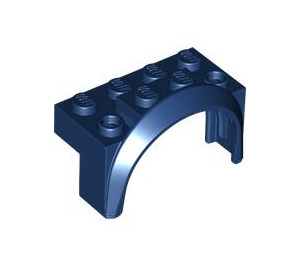 LEGO Dark Blue Mudguard Brick 2 x 4 x 2 with Wheel Arch (3387)