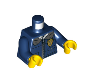 LEGO Azul oscuro Nate Lockem Minifigura Torso (973 / 76382)