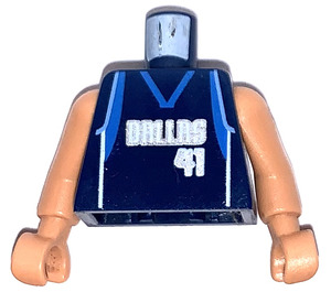 LEGO Bleu foncé NBA Dirk Nowitzki, 41 Dallas Mavericks Minifigure Torse