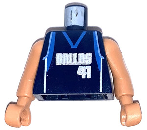 LEGO Dunkelblau NBA Dirk Nowitzki, 41 Dallas Mavericks Minifigur Torso