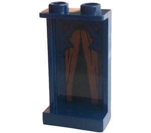 LEGO Dark Blue Panel 1 x 2 x 3 with Window, Curtain Sticker with Side Supports - Hollow Studs (35340)
