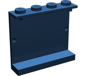 LEGO Bleu foncé Panneau 1 x 4 x 3 sans supports latéraux, tenons pleins (4215)