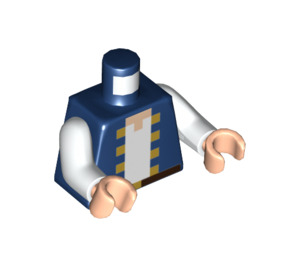 LEGO Dark Blue Pirate Minifig Torso (973 / 76382)