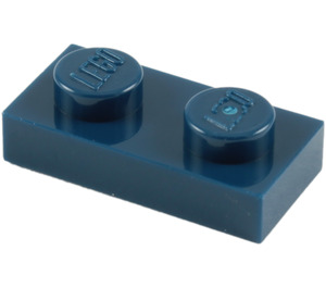 LEGO Bleu foncé assiette 1 x 2 (3023 / 28653)
