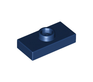 LEGO Dark Blue Plate 1 x 2 with 1 Stud (with Groove) (3794 / 15573)