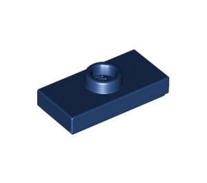 LEGO Dark Blue Plate 1 x 2 with 1 Stud (with Groove and Bottom Stud Holder) (15573 / 78823)
