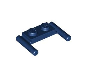 LEGO Dark Blue Plate 1 x 2 with Handles (Low Handles) (3839)