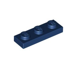 LEGO Donkerblauw Plaat 1 x 3 (3623)