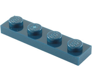 LEGO Bleu Foncé assiette 1 x 4 (3710)