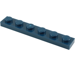 LEGO Donkerblauw Plaat 1 x 6 (3666)