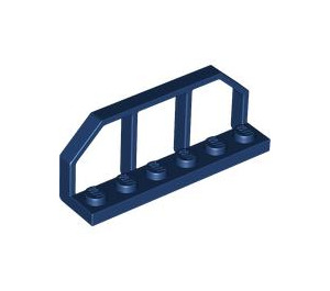 LEGO Mørk blå Plate 1 x 6 med Tog Vogn Railings (6583 / 58494)