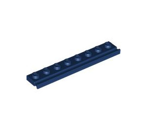 LEGO Dark Blue Plate 1 x 8 with Door Rail (4510)
