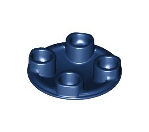 LEGO Dark Blue Plate 2 x 2 Round with Rounded Bottom (2654 / 28558)