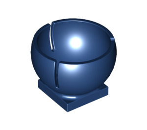 LEGO Mørkeblå Plade 2 x 2 med Hemispherical Stikkontakt 3 x 3 x 2 (44358)