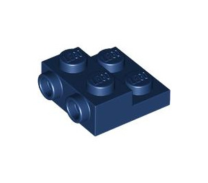 LEGO Tummansininen Levy 2 x 2 x 0.7 jossa 2 Nupit päällä Sivu (4304 / 99206)