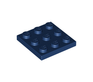 LEGO Ciemny niebieski Talerz 3 x 3 (11212)