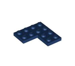 LEGO Dark Blue Plate 4 x 4 Corner (2639)