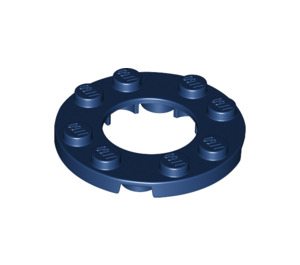 LEGO Dark Blue Plate 4 x 4 Round with Cutout (11833 / 28620)