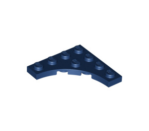 LEGO Bleu foncé assiette 4 x 4 avec Circular Cut Out (35044)
