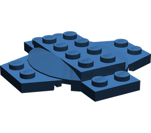 LEGO Bleu foncé assiette 6 x 6 x 0.667 Traverser avec Dome (30303)