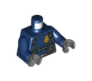 LEGO Azul oscuro Agente de policía Duke DeTain Minifigura Torso (973 / 76382)