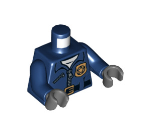 LEGO Donkerblauw Politieagent Minifiguur Torso (973 / 76382)