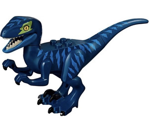 LEGO Azul oscuro Raptor Lime Green Eye Marking