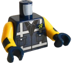 LEGO Ciemny niebieski Rex Dangervest Minifigurka Tułów (973 / 76382)