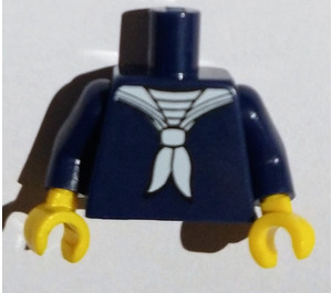 LEGO Dark Blue Sailor Minifig Torso (973)