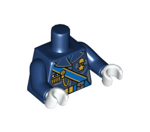 LEGO Dark Blue Shark Army General Minifig Torso (973 / 88585)