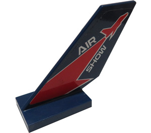 LEGO Dark Blue Shuttle Tail 2 x 6 x 4 with Red Lightning and Air Show Sticker (6239)