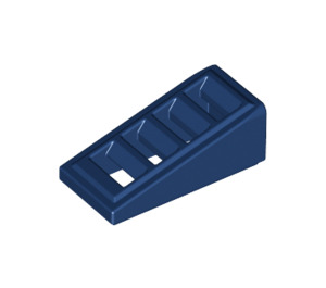 LEGO Blu scuro Pendenza 1 x 2 x 0.7 (18°) con Griglia (61409)