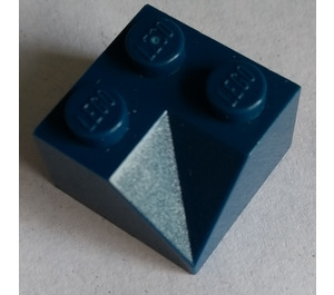 LEGO Tmavě modrá Sklon 2 x 2 (45°) Dvojité Concave (Hladký povrch) (3046)