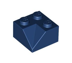 LEGO Dark Blue Slope 2 x 2 (45°) with Double Concave (Rough Surface) (3046 / 4723)