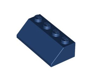 LEGO Bleu foncé Pente 2 x 4 (45°) avec surface rugueuse (3037)