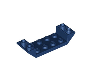 LEGO Bleu foncé Pente 2 x 6 (45°) Double Inversé avec Open Centre (22889)