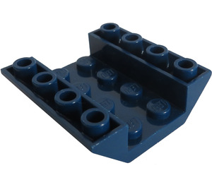 LEGO Dunkelblau Steigung 4 x 4 (45°) Doppelt Invertiert mit Open Center (Keine Löcher) (4854)