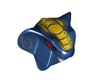 LEGO Dark Blue Snake Head with Yellow and Gray Scales (12194 / 98947)