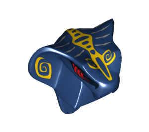 LEGO Dark Blue Snape Head with Red Eyes and Yellow Scales (12183 / 98946)