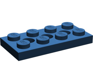 LEGO Bleu foncé Technic assiette 2 x 4 avec des trous (3709)
