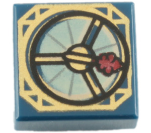 LEGO Dark Blue Tile 1 x 1 with Compass with Groove (3070 / 96357)